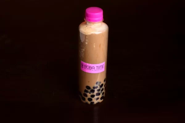 Iced Coffee Boba - Cold Coffee Bubble Milkshake - with Super Chewy Tapioca Pearls 300 ml