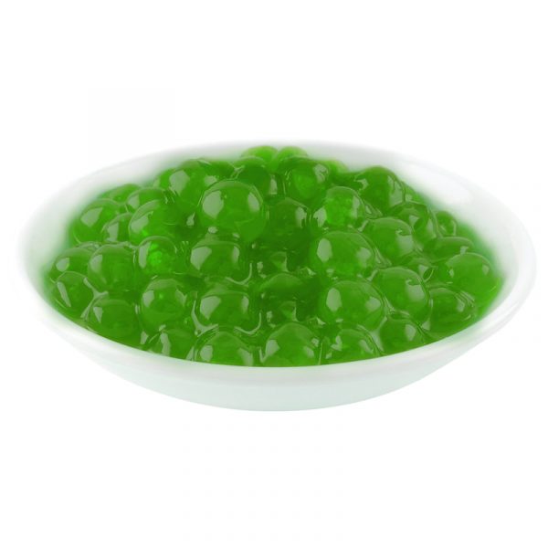 Green Apple Boba Tapioca Pearls Bubble Tea Soft Chewy Boba with Brown Sugar Milk Tea Coffee Shaved Ice - 2.5 cms size