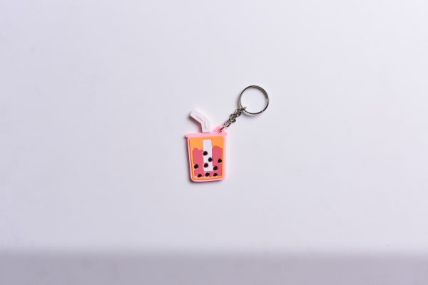 Cute Boba Milk Tea Drink Keychain - For adults and kids - 1 Pc