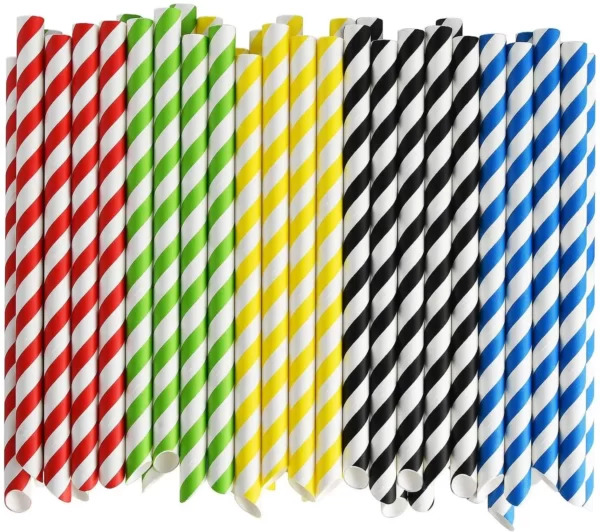 Boba Straws 12 mm, 20 Pack, Extra Wide Paper Smoothie, Wide Biodegradable Straws for Bubble Tea (Tapioca, Boba Pearls), Milkshakes, Jumbo Drinks - Shower, Wedding Party Supplies Decorations, 4-Layer Heavy Duty