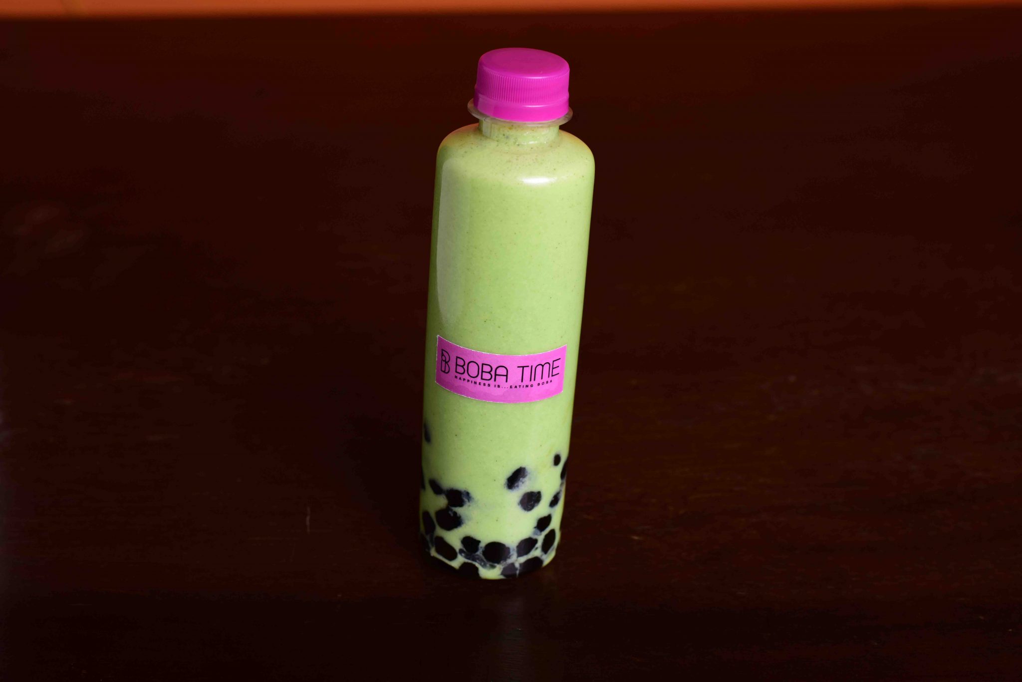 Matcha Milk Bubble Tea with Boba Green tea Boba with Super Chewy Tapioca Pearls 400 ml Boba Time