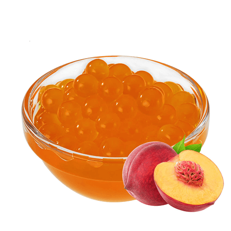 Peach popping boba