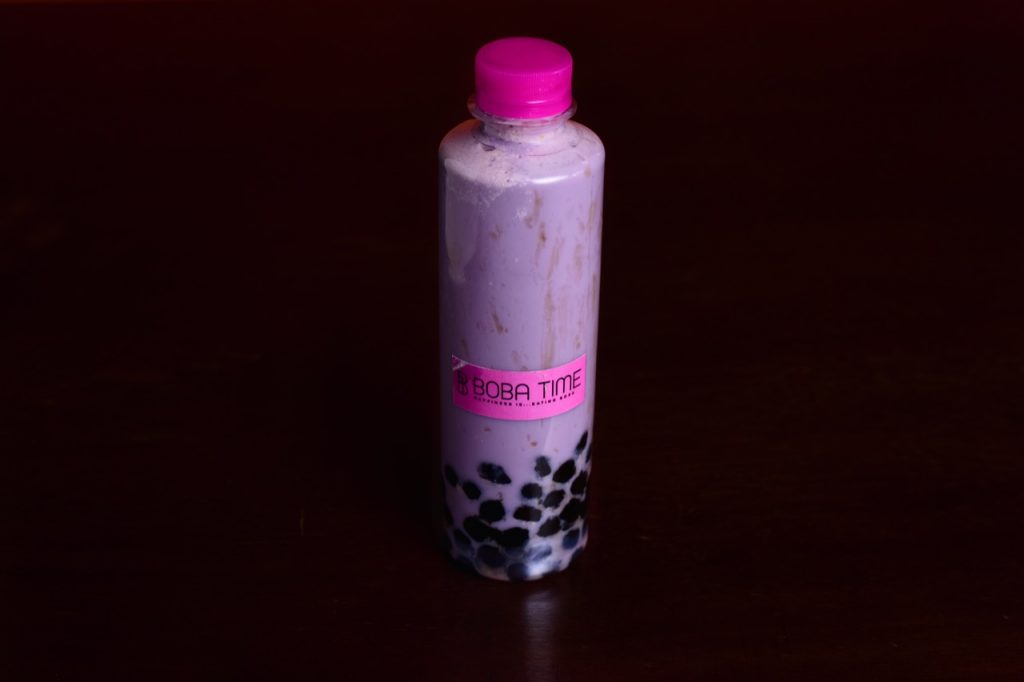 Taro Milk Bubble Tea with Boba