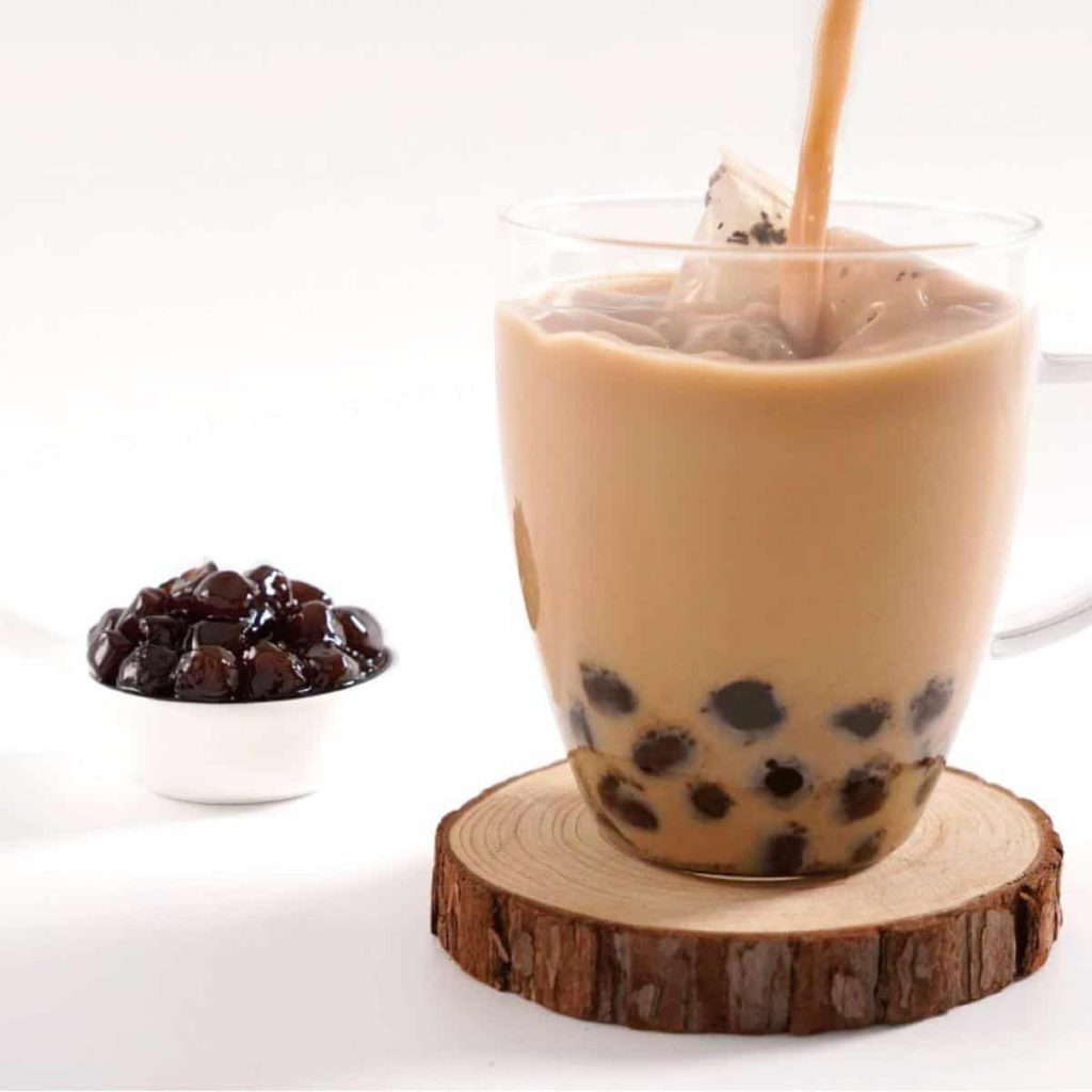 Coffee milk tea with boba